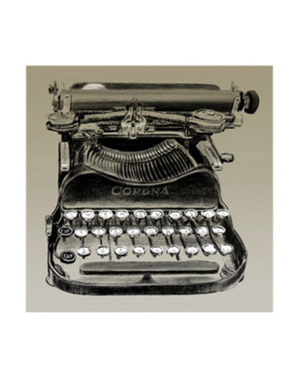 Vintage Typewriter, Corona by Clifford Faust Wall Art Décor 11 x 8 1/2 Art Print